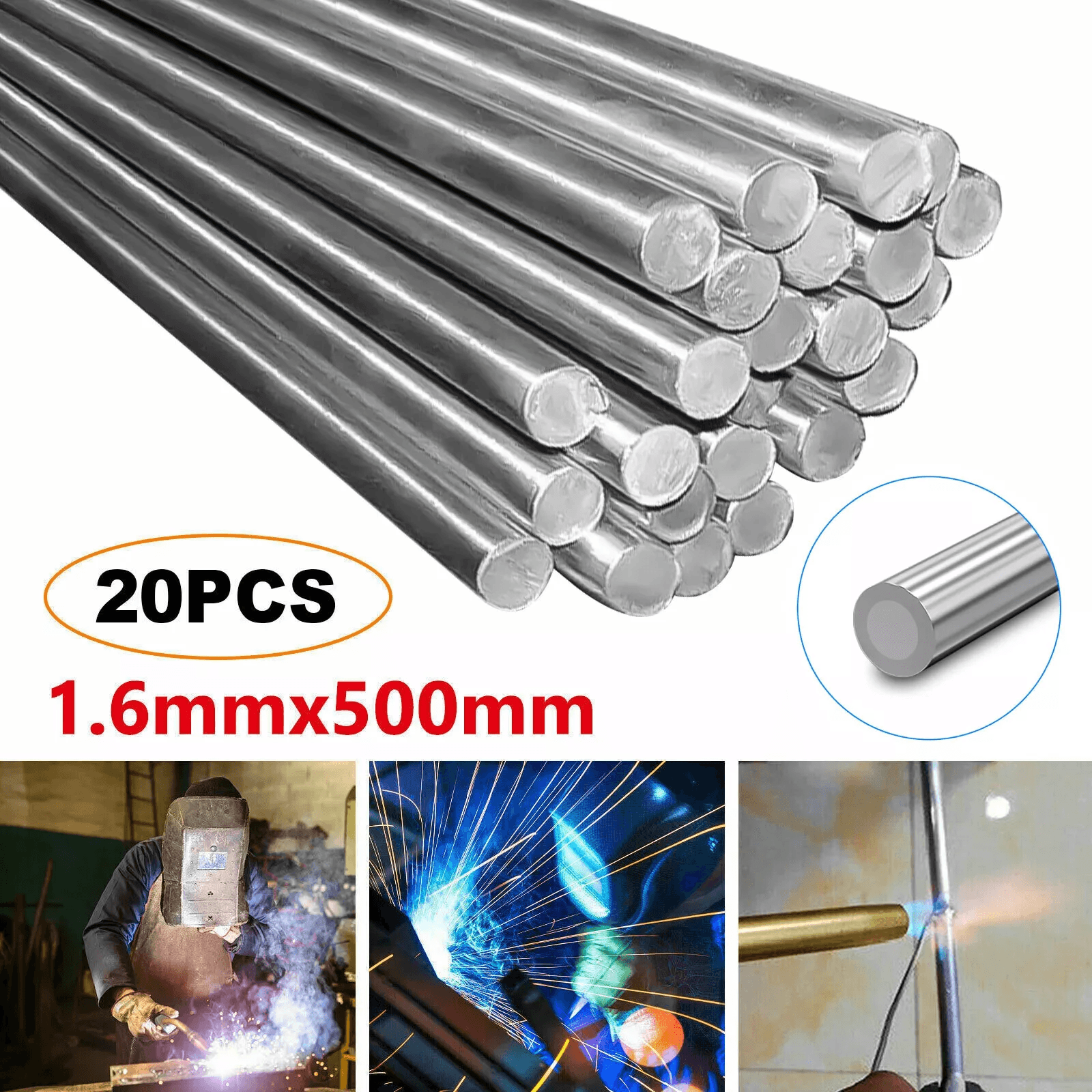 Easy Melt Welding Rods Low Temperature Aluminum Wire Brazing, Smooth Welding, No Flux Powder Needed