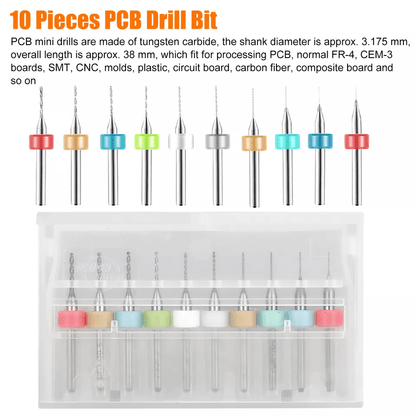 Mini Micro Hand Drill Bits Set With Manual Keyless Chuck Pin Vise Twist Drills PCB Bits Rotary Tool 2