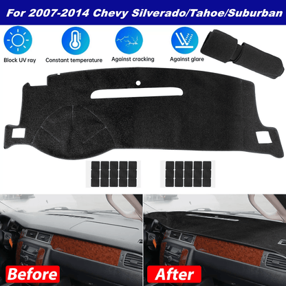 Fit For Chevy Dashboard Pad Dash Cover Mat, Protect Your Interior from Sun Damage & Glares