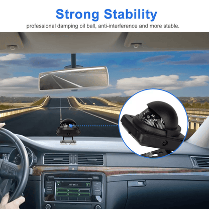 MultiAngle Adjustable Dashboard Compass Ball For Car Boat Marine And Truck Navigation Includes Adhe 2