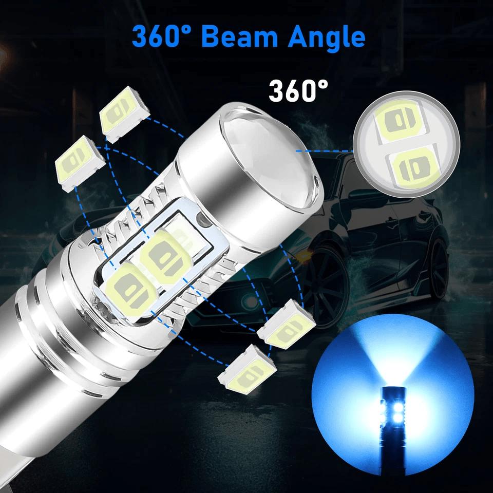 LED DRL Bulbs Fog Driving Light Conversion Kit Super Bright Ice Blue CREE Plug  Play For Daytime  N 2