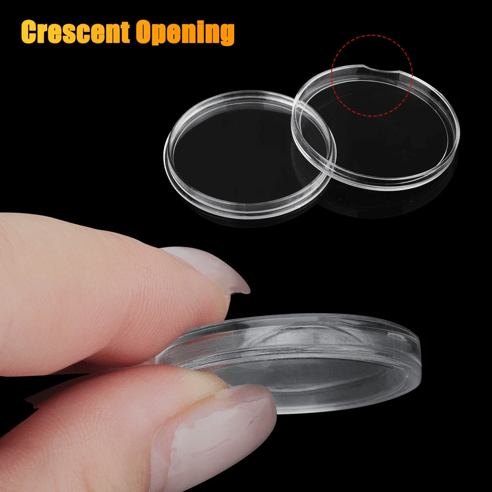 Clear Coin Capsules Case For US Quarter With Storage Organizer 1