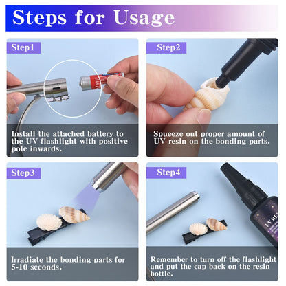 UV Bonding  Welding Glue Kit  QuickDrying Adhesive For Glass Metal Wood  Craft Decor 2