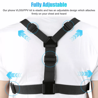 Chest Harness Body Strap Mount Accessories Adjustable HandsFree Phone Holder For IPhone Android  Go 2