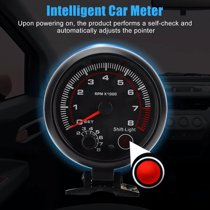 Universal Car Tachometer Gauge With LED Shift Light 08000 RPM For 12V Petrol Engines Compatible Wit 4