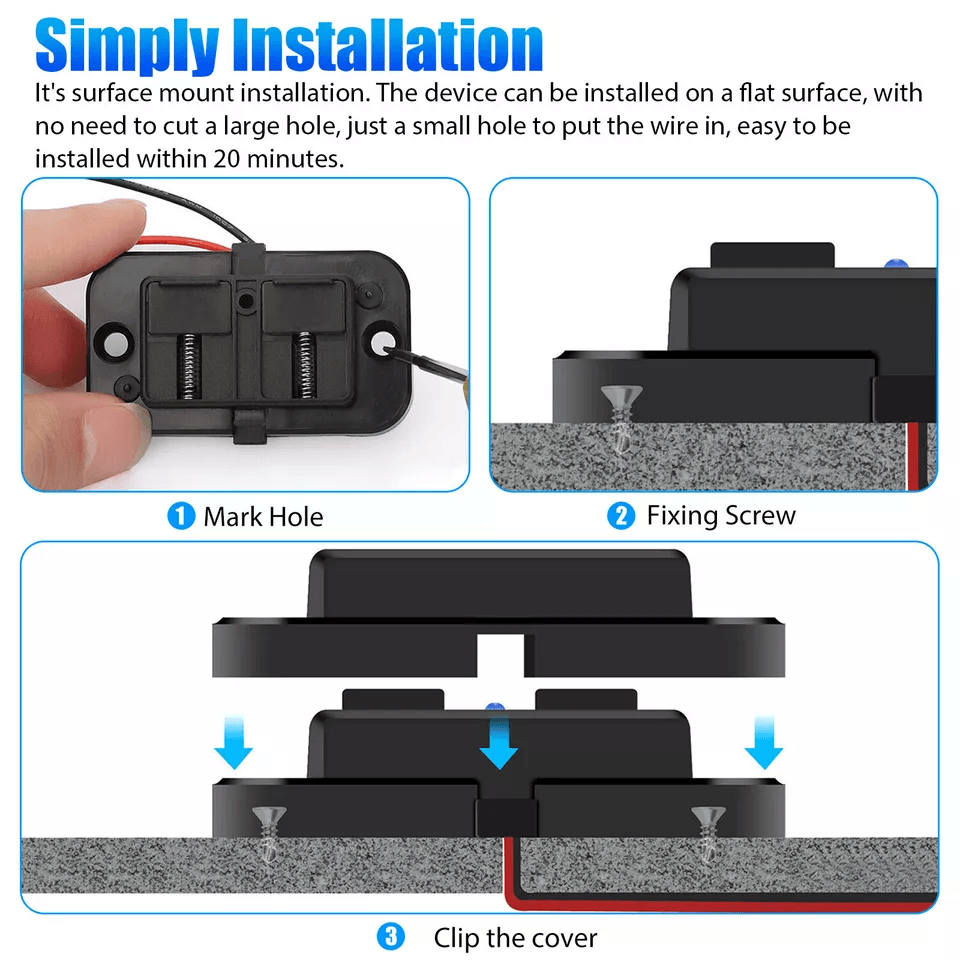 Fast Dual USB Car Charger Socket Power Outlet Adapter For Boat RV 5