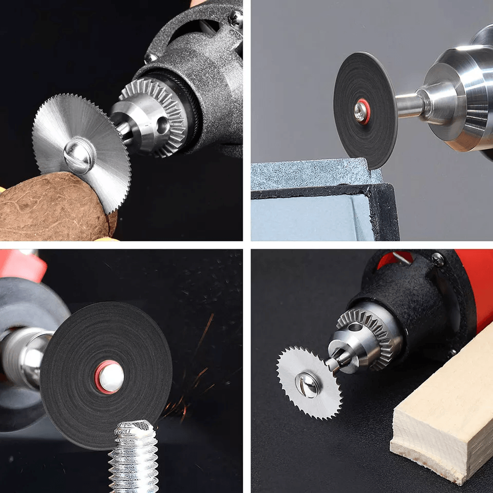 Rotary Tool Accessories W Mandrel Universal Cutting Wheel Set Drill For Dremel Compatible With Wood 3
