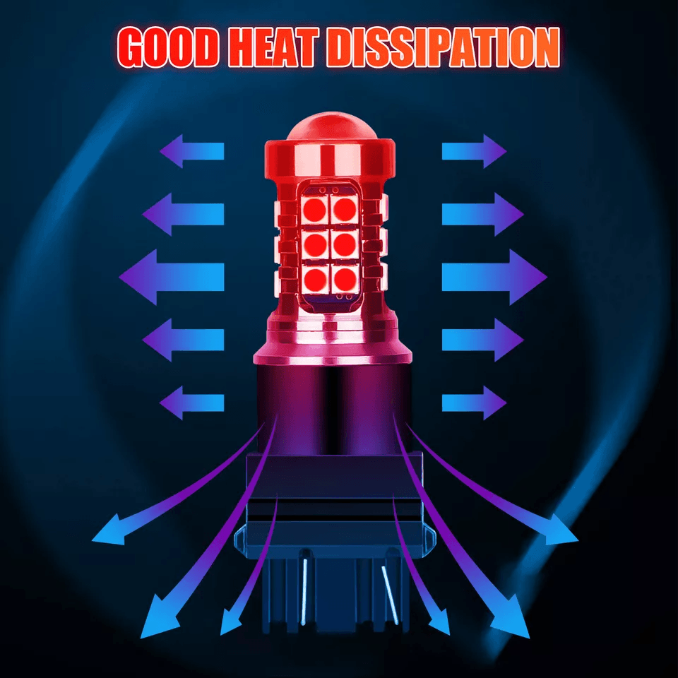 LED Red Strobe Brake Light Bulbs Tail Blinking Stop Lamps For Enhanced Road Safety 4