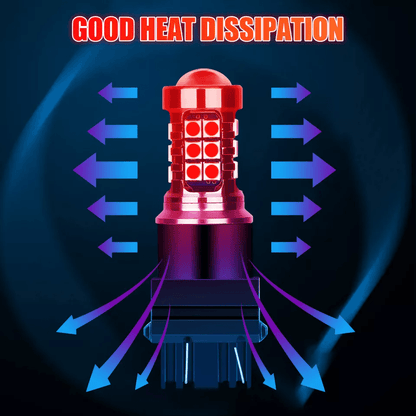LED Red Strobe Brake Light Bulbs Tail Blinking Stop Lamps For Enhanced Road Safety 4