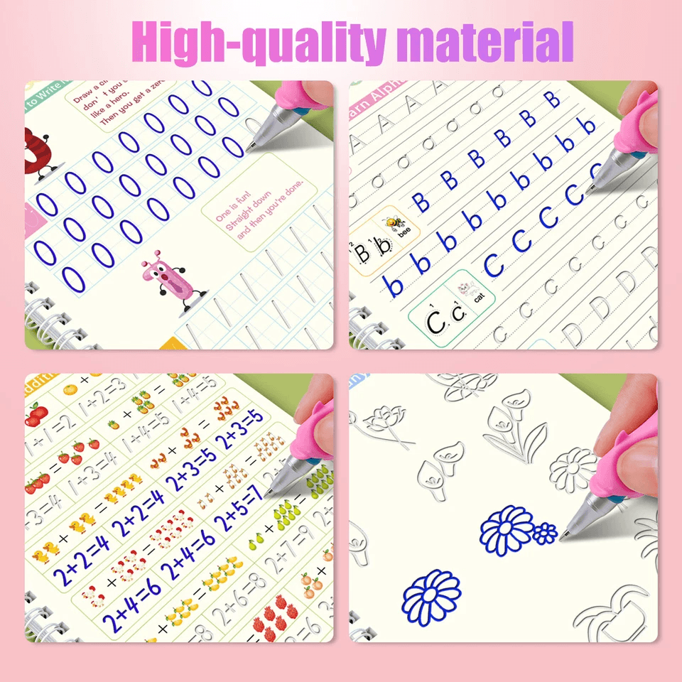 Grooved Magic Practice Copybook Set For Boys  Girls Reusable Handwriting Book For English Calligrap 2