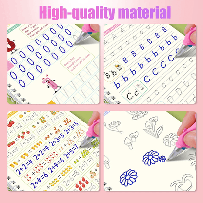 Grooved Magic Practice Copybook Set For Boys  Girls Reusable Handwriting Book For English Calligrap 2