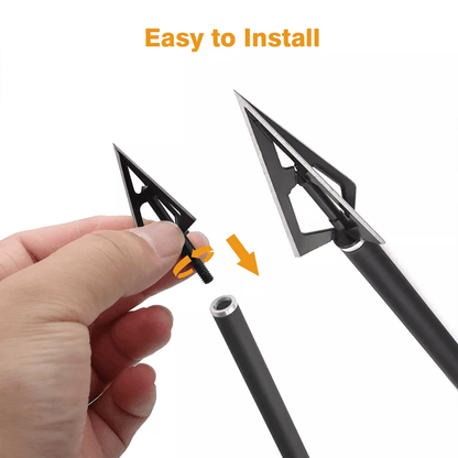3 Blade Grain Hunting Broadheads Compatible With Crossbow  Compound Bow 1