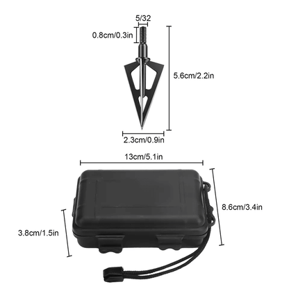 3 Blade Grain Hunting Broadheads Compatible With Crossbow  Compound Bow 4