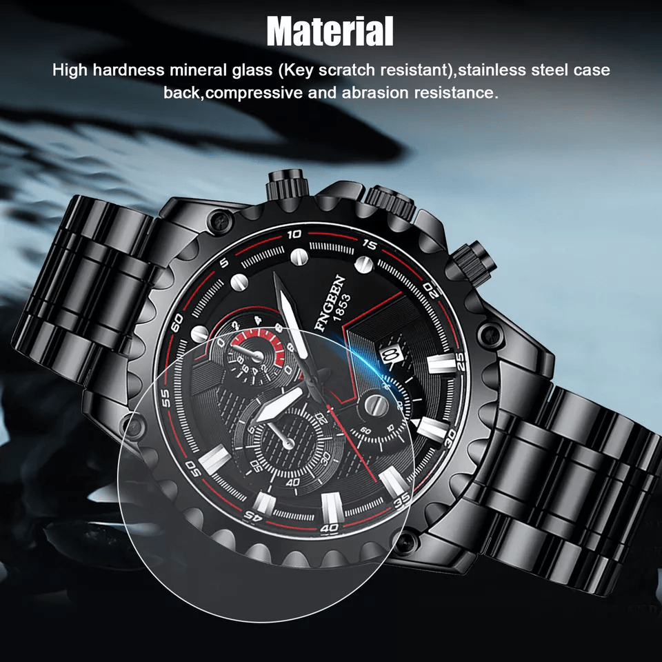 Waterproof Mens Luxury Watch Stainless Steel Quartz Luminous Classic Wristwatch For Business Outdoo 5
