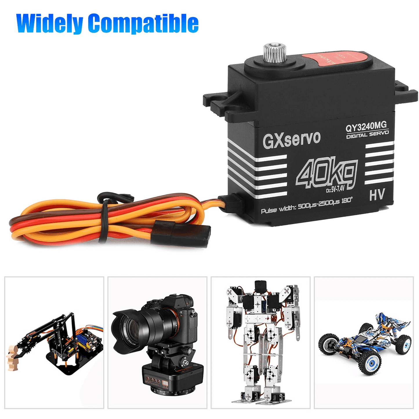 40KG Metal Gear Waterproof Digital Servo High Torque For 18 110 RC Car  Precision Steering Control 1