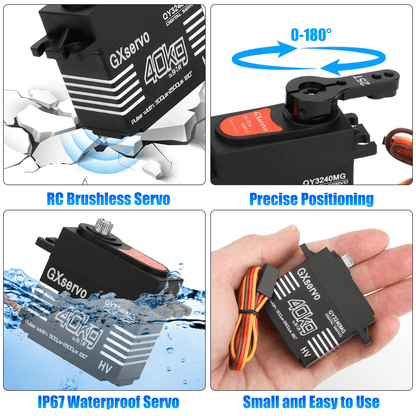 40KG Metal Gear Waterproof Digital Servo High Torque For 18 110 RC Car  Precision Steering Control 2