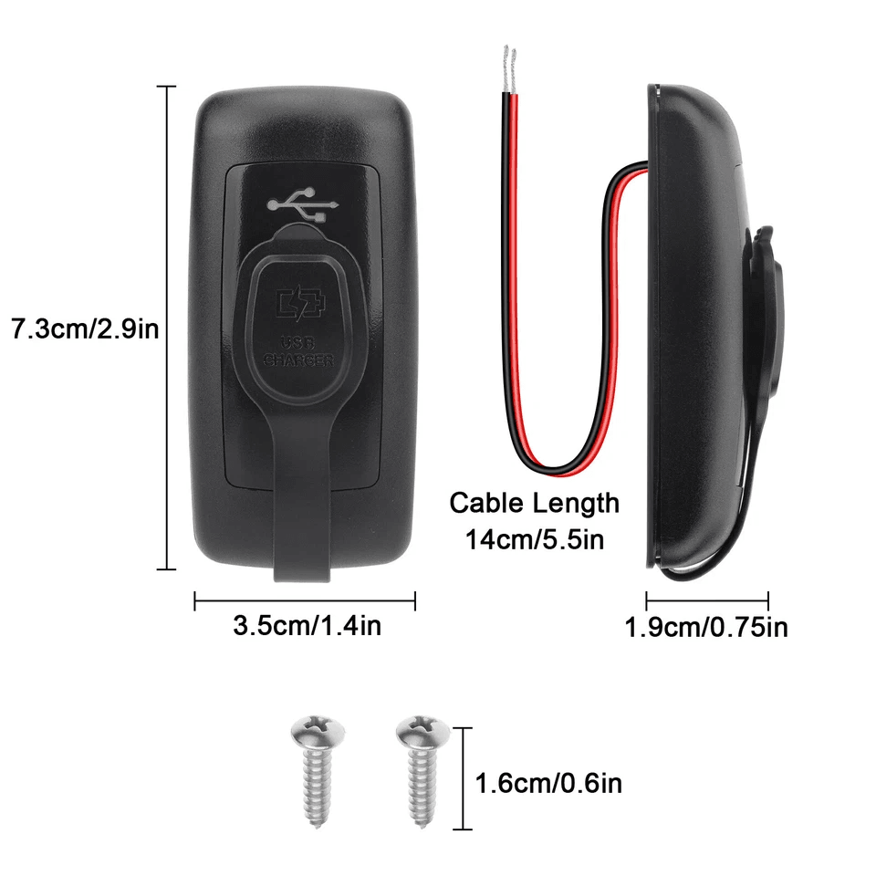 Dual USB  PD Charger Socket Panel For Car RV Boat Truck 5