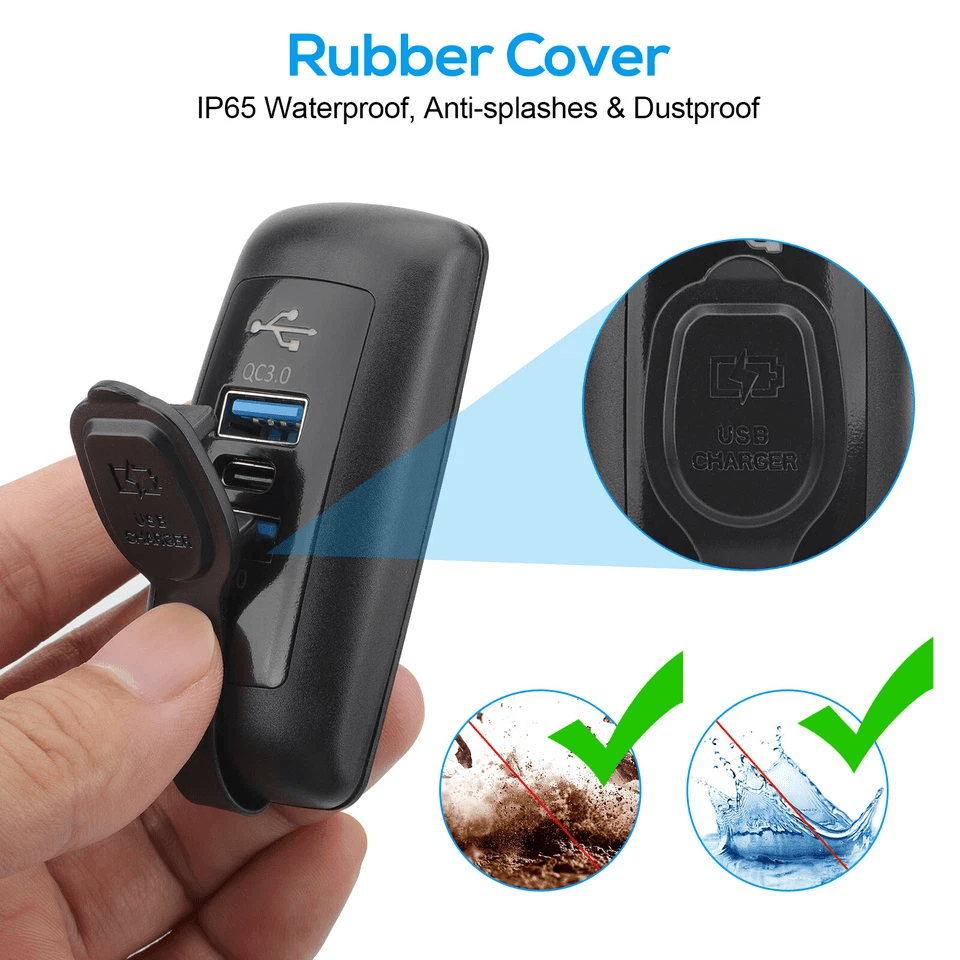Dual USB  PD Charger Socket Panel For Car RV Boat Truck 2