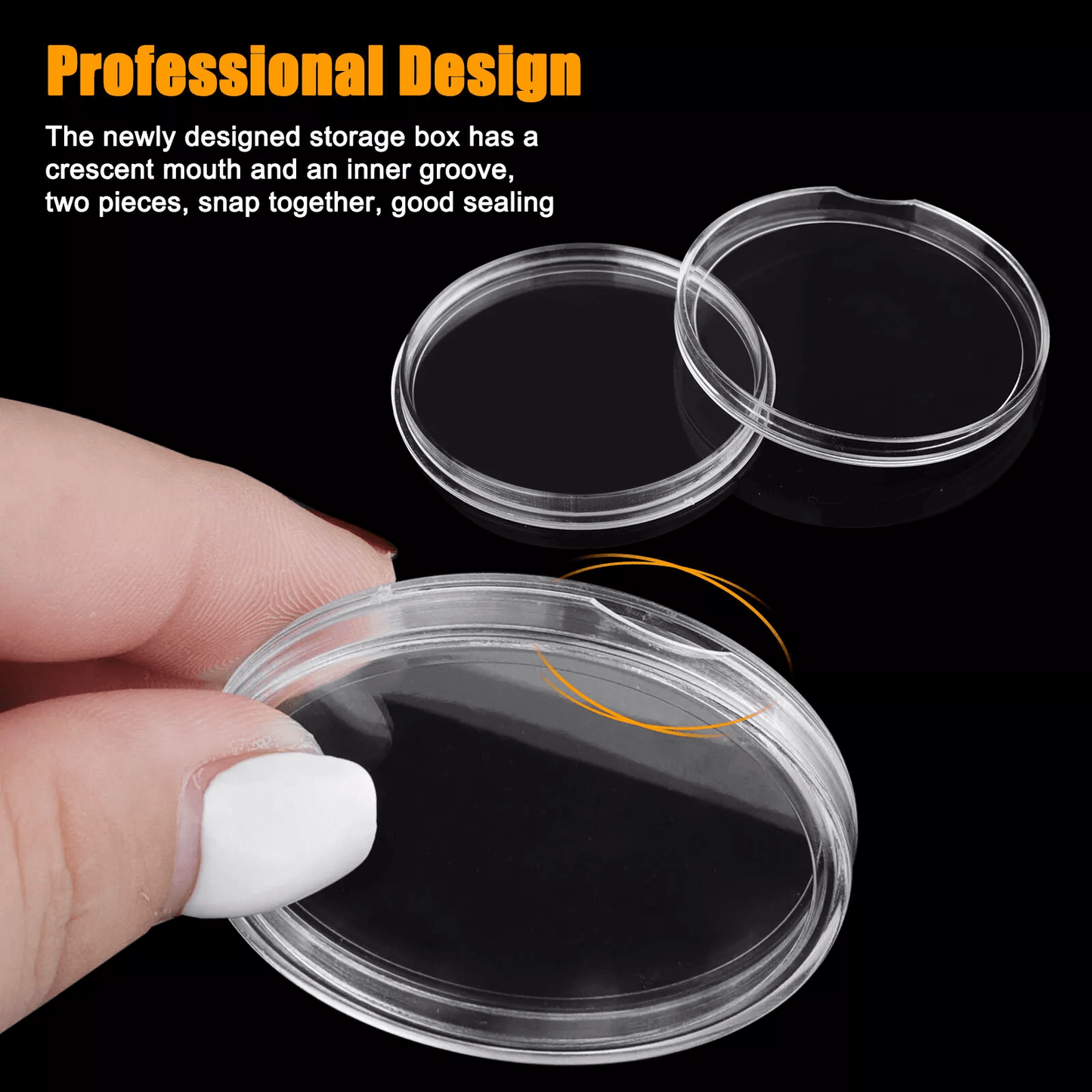 50X Coin Holder Capsules Case 406mm Clear With Storage Box For Silver Dollar Perfect For Coin Colle 3