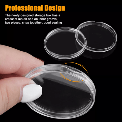 50X Coin Holder Capsules Case 406mm Clear With Storage Box For Silver Dollar Perfect For Coin Colle 3