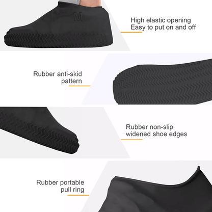 AntiSlip Silicone Rain Shoe Covers Reusable Waterproof Overshoes For Men  Women 4