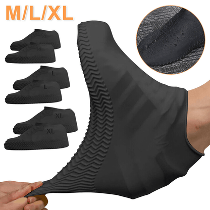 Anti-Slip Silicone Rain Shoe Covers, Reusable Waterproof Overshoes for Men & Women