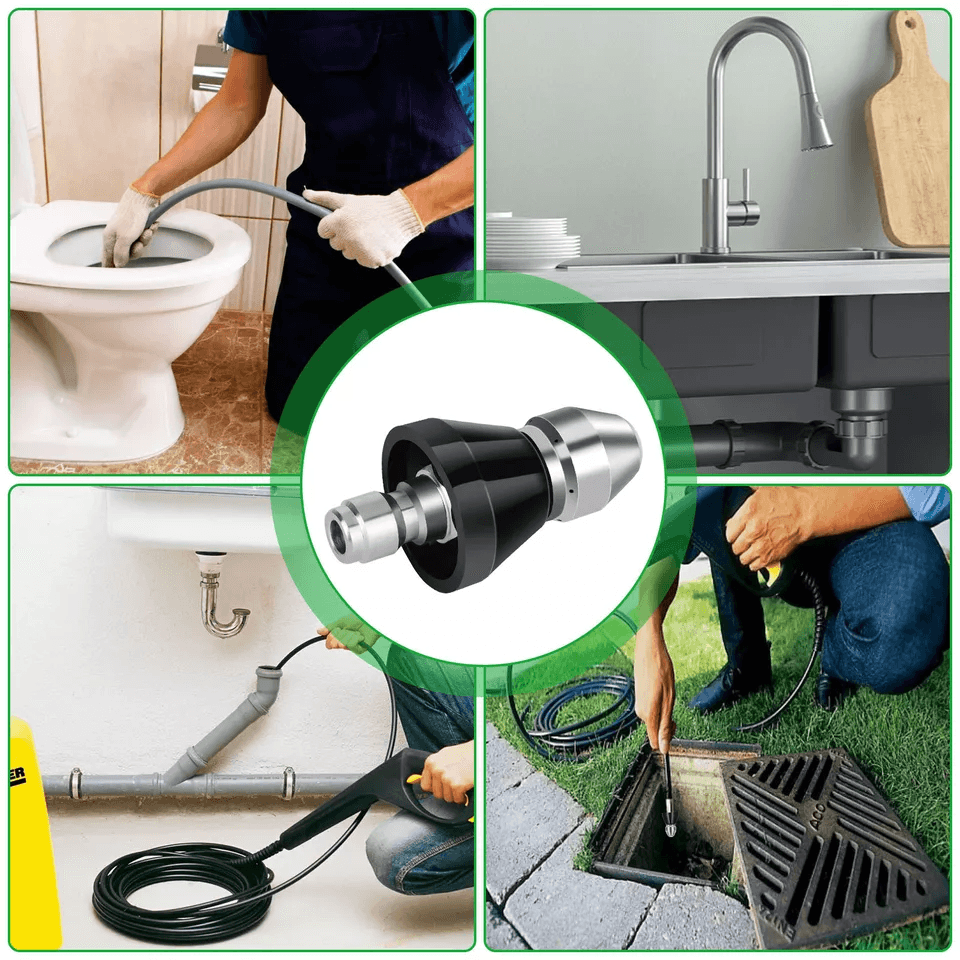 HighPressure Sewer Cleaning Nozzle Pipe Cleaner With Quick Connect 4