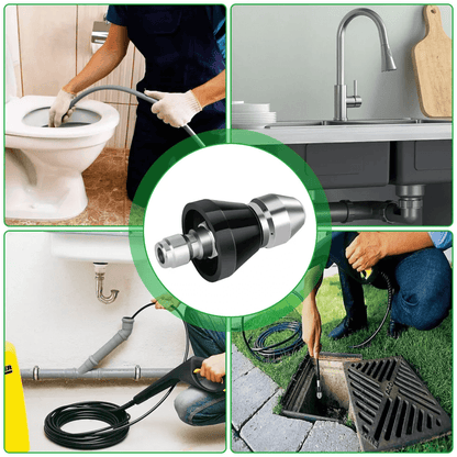 HighPressure Sewer Cleaning Nozzle Pipe Cleaner With Quick Connect 4