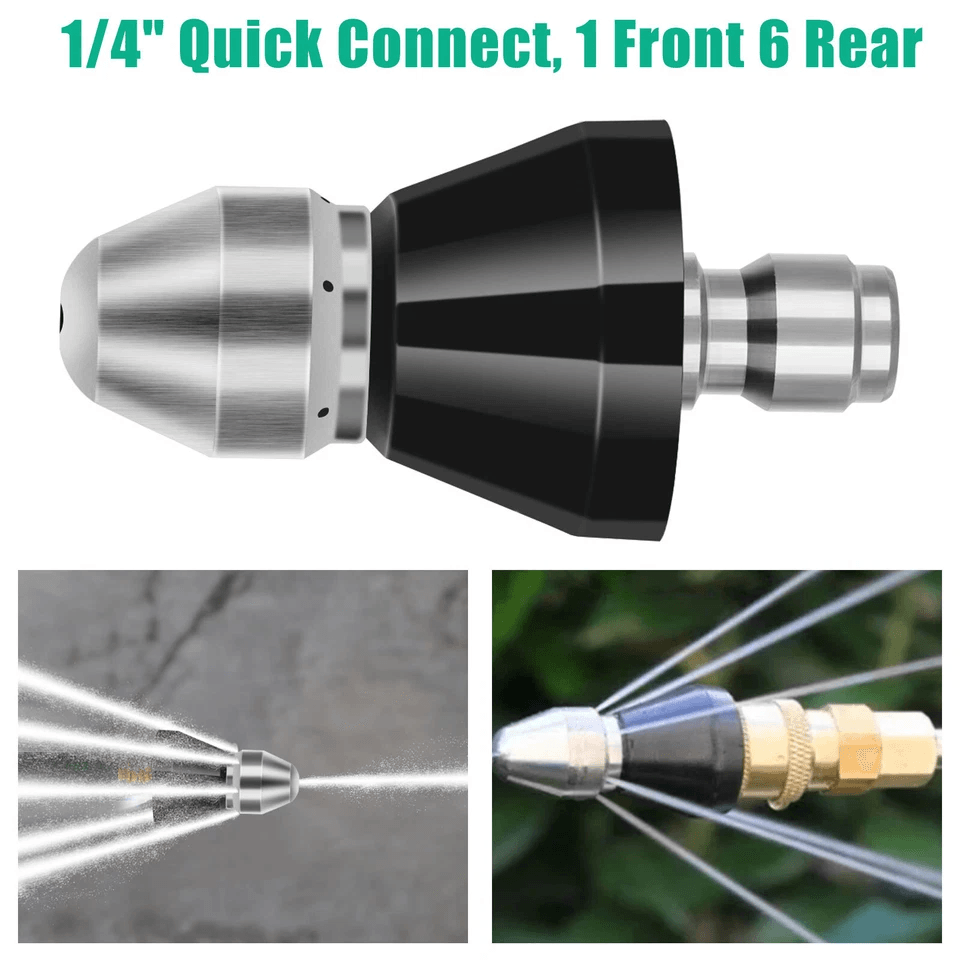 HighPressure Sewer Cleaning Nozzle Pipe Cleaner With Quick Connect 3