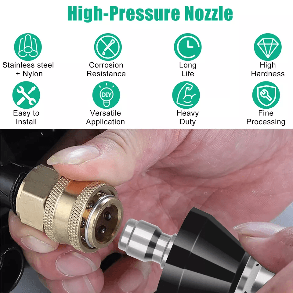 HighPressure Sewer Cleaning Nozzle Pipe Cleaner With Quick Connect 1