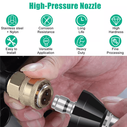 HighPressure Sewer Cleaning Nozzle Pipe Cleaner With Quick Connect 1