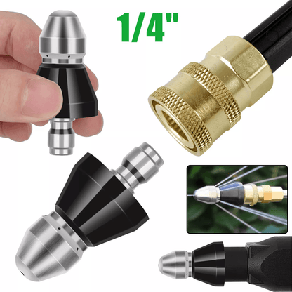 High-Pressure Sewer Cleaning Nozzle, Pipe Cleaner with Quick Connect