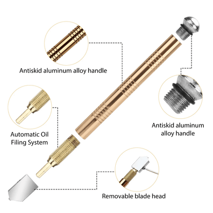 2Pcs Professional Glass Cutter Set Precision Metal Carbide Tools With AntiSkid Handle For DIY Tiles 4