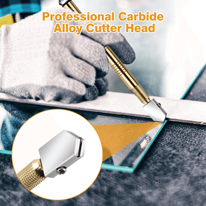 2Pcs Professional Glass Cutter Set Precision Metal Carbide Tools With AntiSkid Handle For DIY Tiles 3
