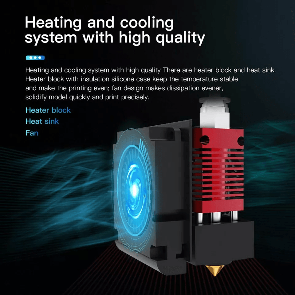 3D Printer Hot End Kit Nozzle Extruder Heater For Creality Ender 3