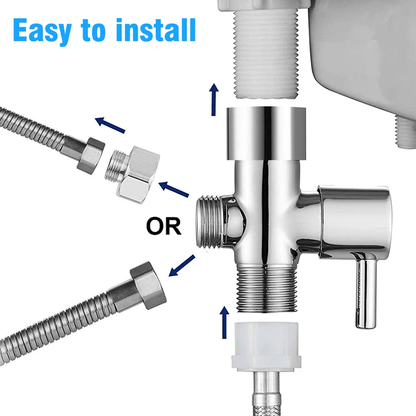 Shower Head Diverter Valve 3Way TAdapter With Water Splitter Tap Switch Universal Connection For Fi 6