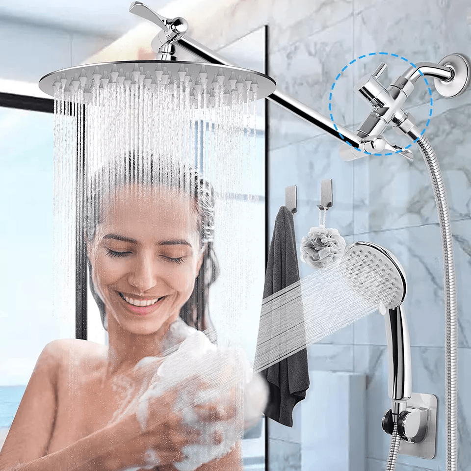 Shower Head Diverter Valve 3Way TAdapter With Water Splitter Tap Switch Universal Connection For Fi 1