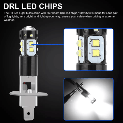 LED Fog Light Bulbs Super Bright 6500K White Driving Lamps 2
