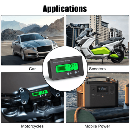 12V24V36V48V Battery Status Charge Digital Indicator Monitor Meter Gauge MultiVoltage Green Backlig 4