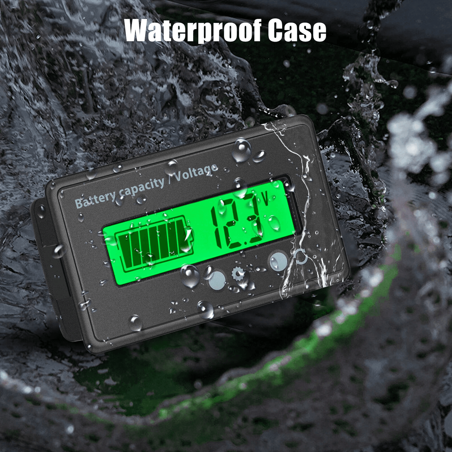 12V24V36V48V Battery Status Charge Digital Indicator Monitor Meter Gauge MultiVoltage Green Backlig 1