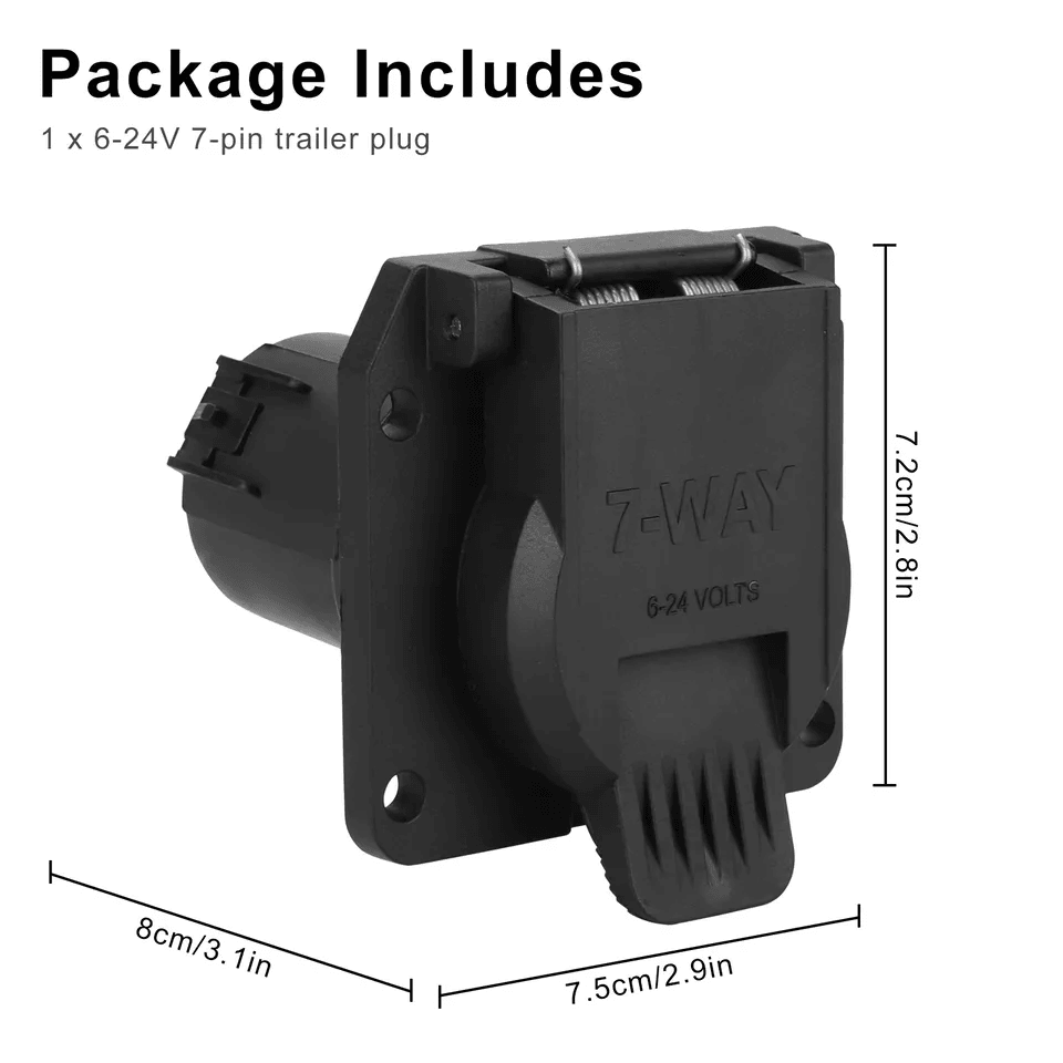 RV Blade 7 Pin Trailer Tow Plug USCAR Socket For Ford F150 Truck Connector 4