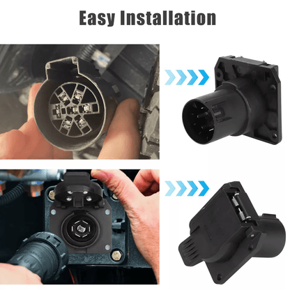 RV Blade 7 Pin Trailer Tow Plug USCAR Socket For Ford F150 Truck Connector 3
