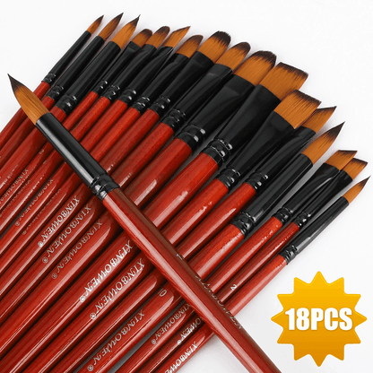 Professional Paint Brush Set for Acrylic, Oil, Watercolour & Art Projects