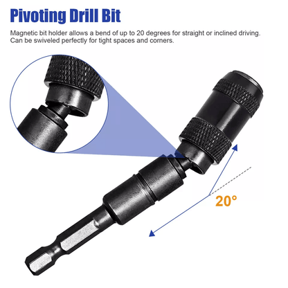 Magnetic Swivel Bit Tip Holder Shank Impact Pivoting Drill Accessory Hex QuickChange Adapter For Co 7