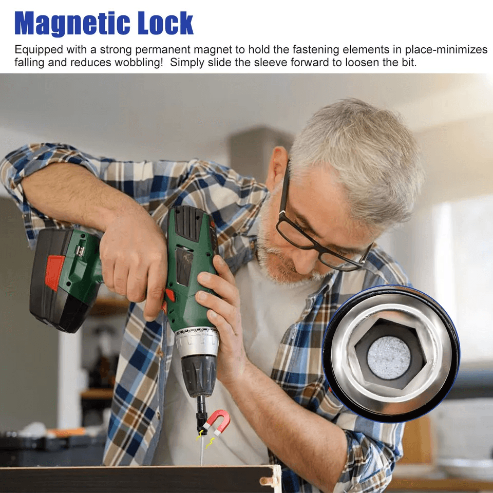 Magnetic Swivel Bit Tip Holder Shank Impact Pivoting Drill Accessory Hex QuickChange Adapter For Co 3