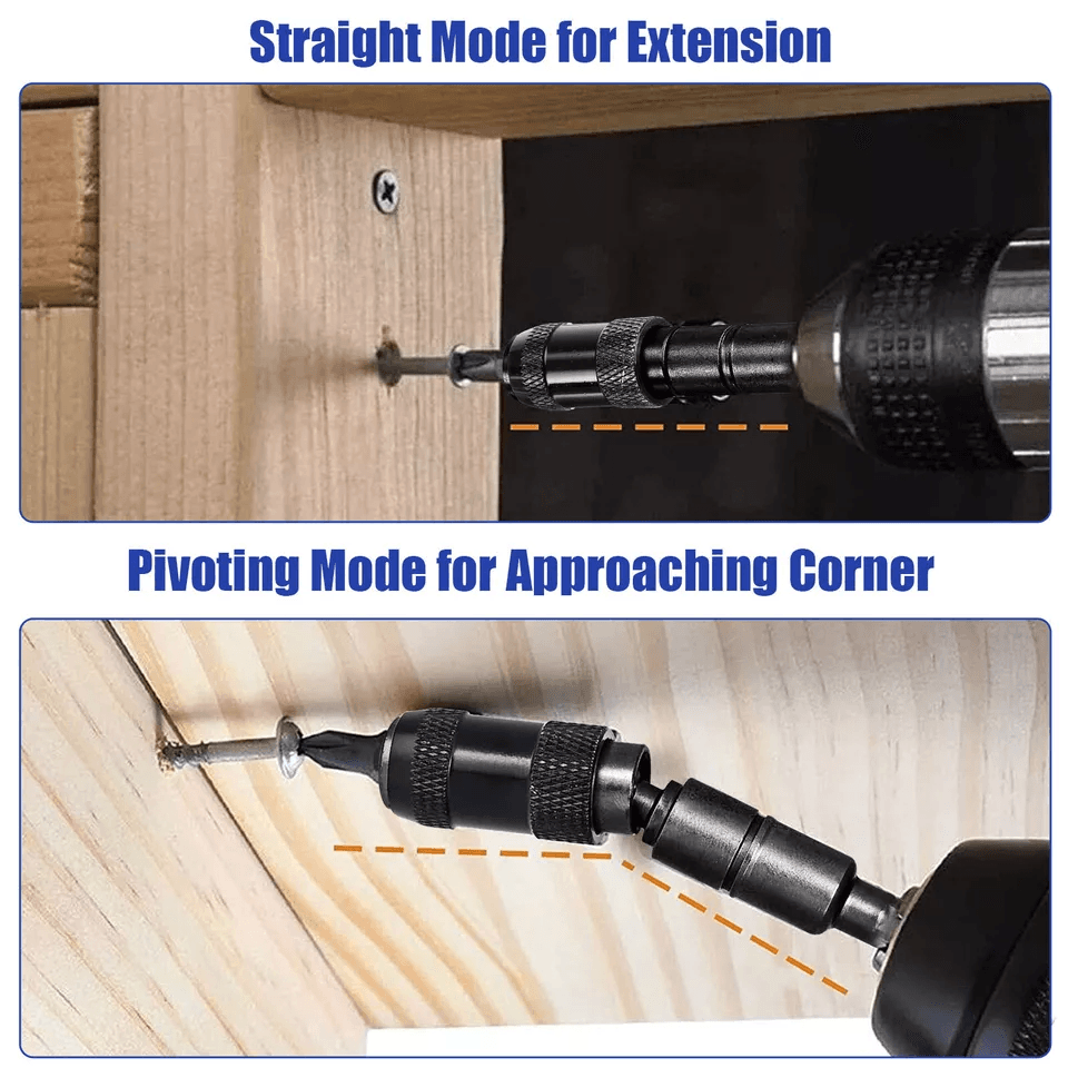 Magnetic Swivel Bit Tip Holder Shank Impact Pivoting Drill Accessory Hex QuickChange Adapter For Co 6