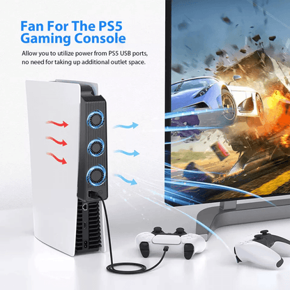 External Cooling Fan Cooler For PS5 Console USB Powered Game Accessories For PlayStation 3