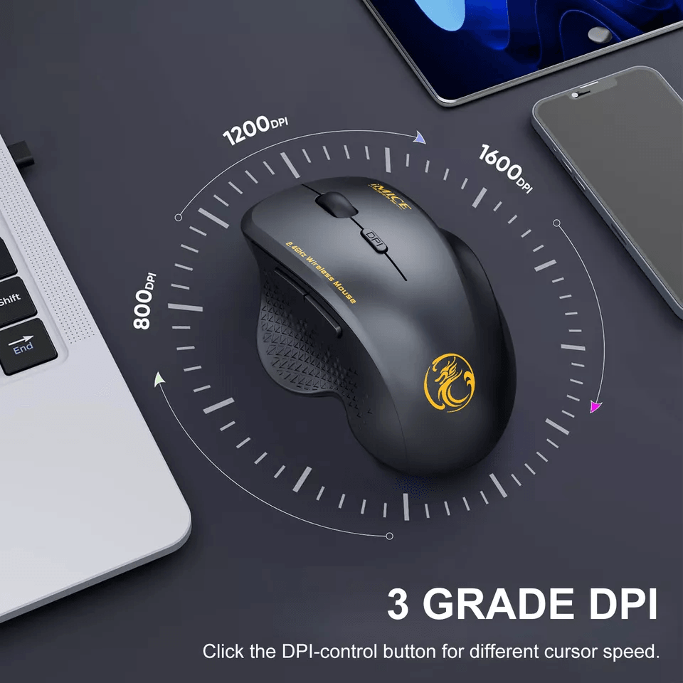 Wireless Optical Mice PC Gaming Mouse With Buttons  USB Receiver Silent Ergonomic Design For Laptop 1