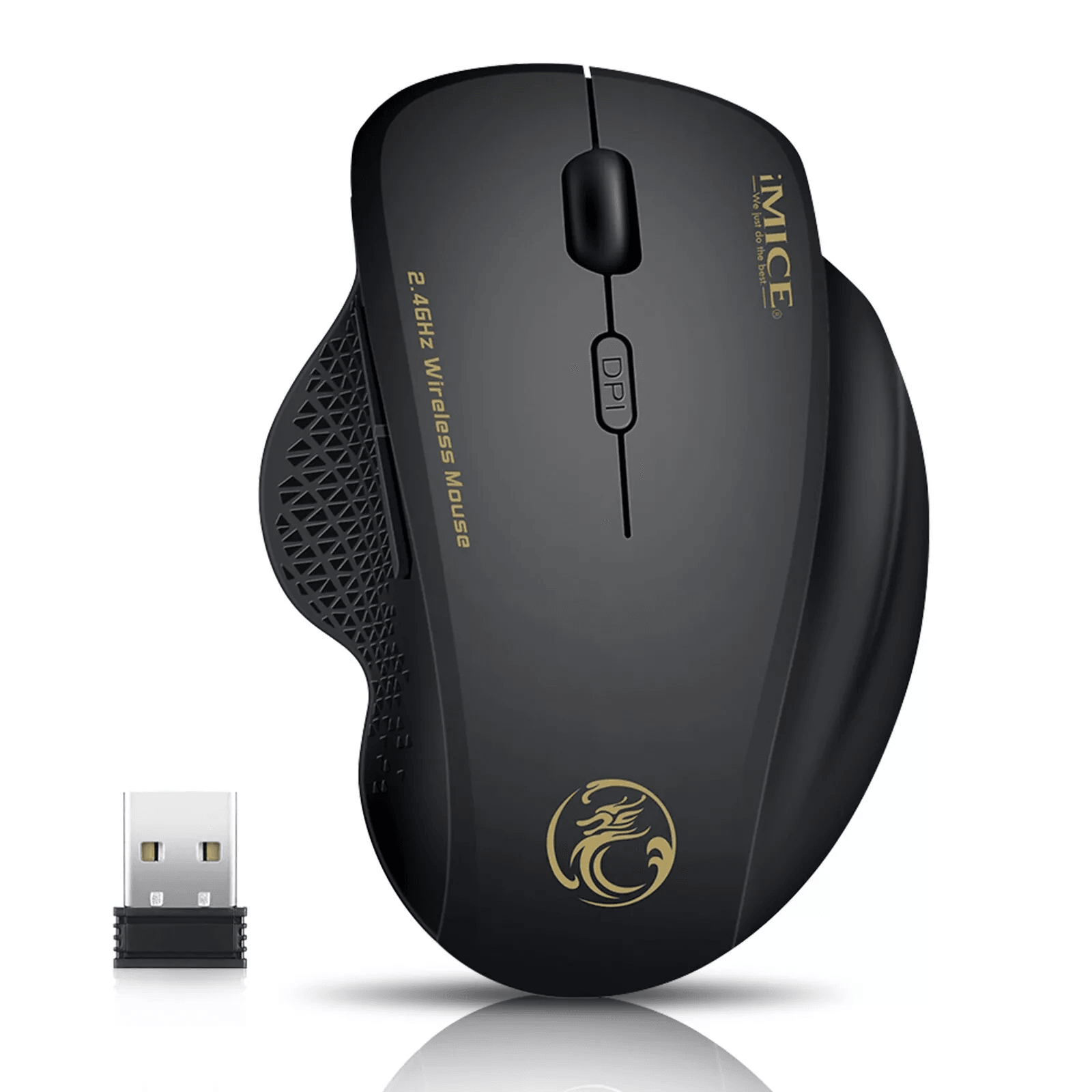 Wireless Optical Mice PC Gaming Mouse with Buttons & USB Receiver, Silent Ergonomic Design for Laptop, Office & Home Use