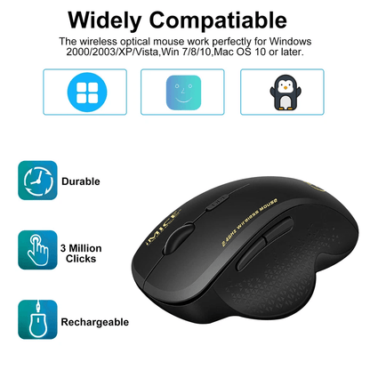 Wireless Optical Mice PC Gaming Mouse With Buttons  USB Receiver Silent Ergonomic Design For Laptop 2